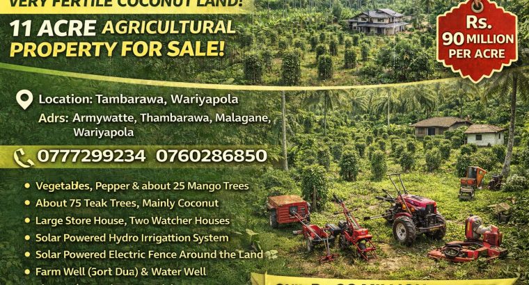 Land for Sale – Tambarawa, Wariyapola