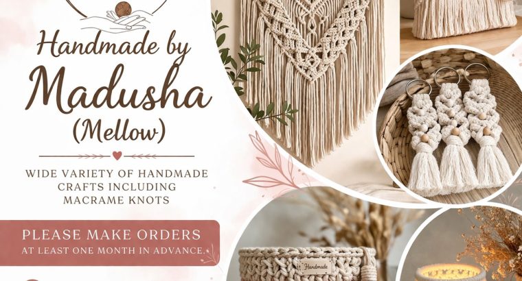 Handmade by Madusha – Unique Creations for Every Occasion