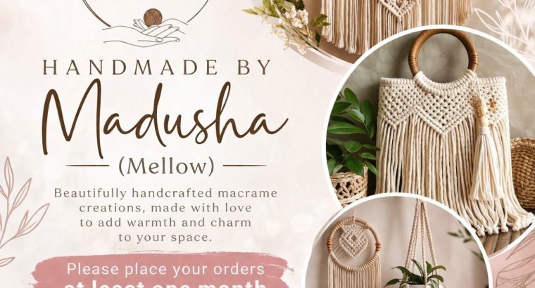 Handmade by Madusha – Unique Creations for Every Occasion